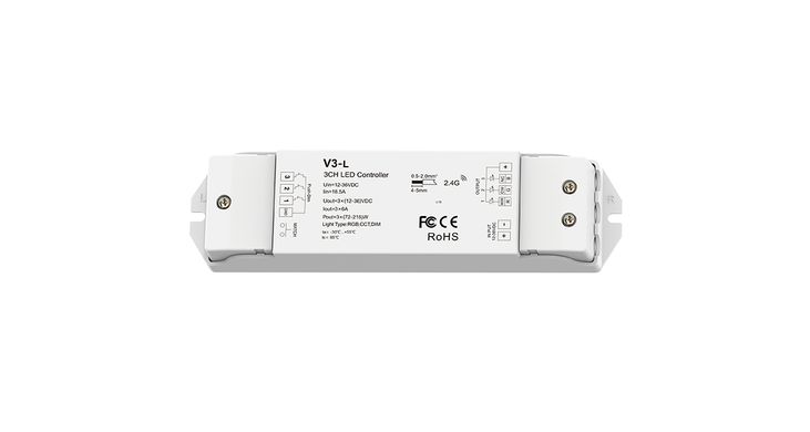 LED-контроллер DEYA 12-36VDC, 6A*3CH, PUSH-DIM (V3-L)