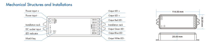 LED-контроллер DEYA 12-24VDC, 4A*4CH (VP)