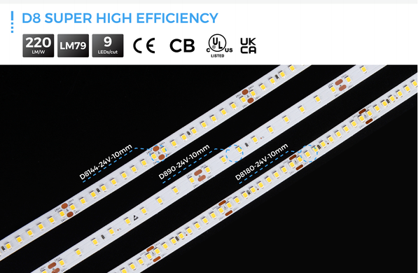LED стрічка COLORS 90-2835-24V-IP20 4,8W 890Lm 3000K 5м (D890-24V-10mm-WW)
