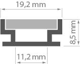 LED-профиль KLUS для пола HR-ALU, 2 метра