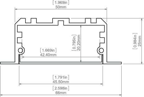 LED-профіль KLUS LARKO-50, 2 метри (KLUS_A00756A_2)