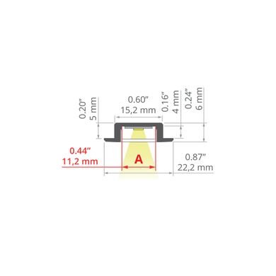 LED-профиль KLUS MICRO-NK, 2 метра (KLUS_A01587A_2)