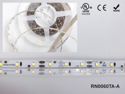 LED лента RISHANG 60-2835-12V-IP20 12W 956Lm 3000K 5м (RN0060TA-A-WW)